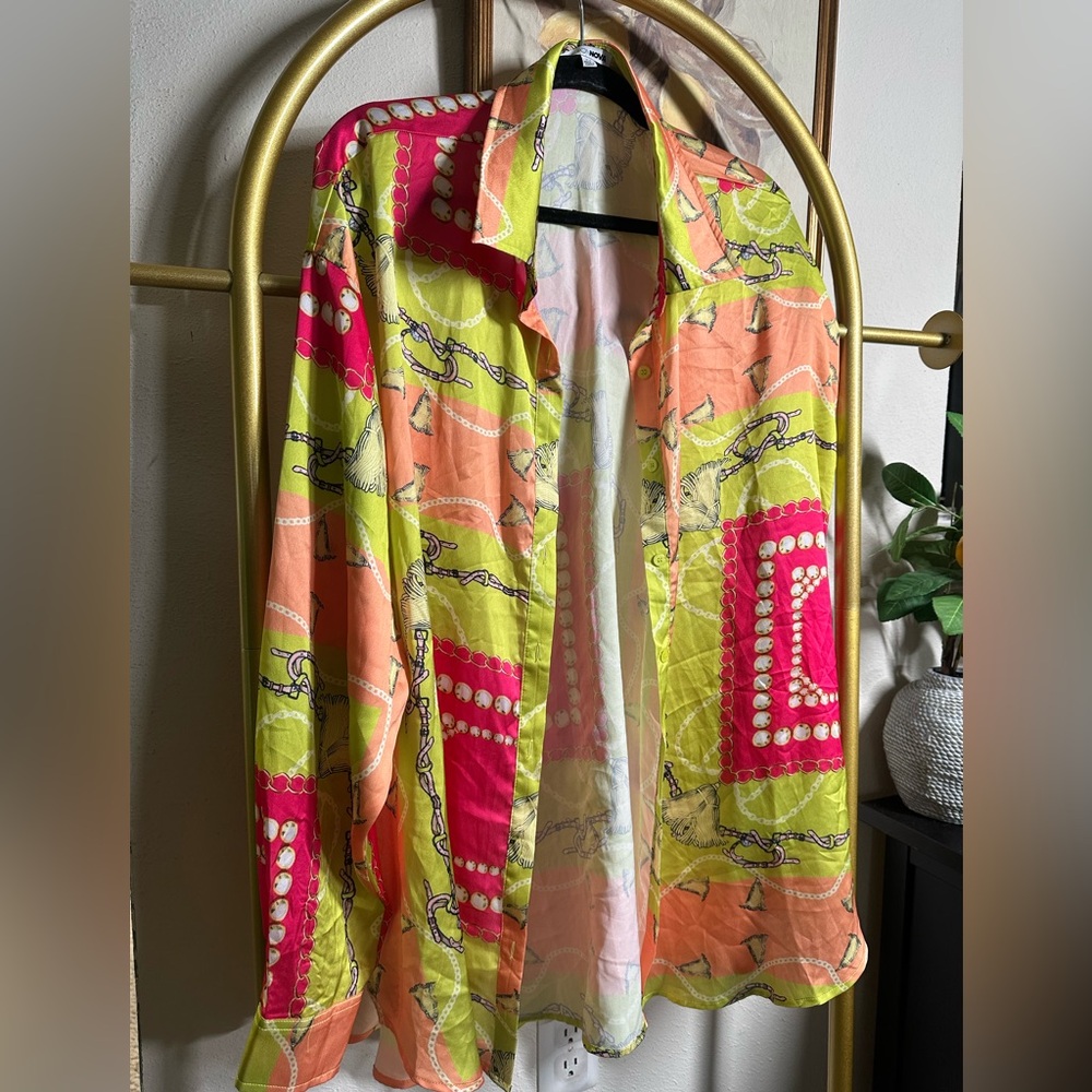 Colorful Women's Button Down